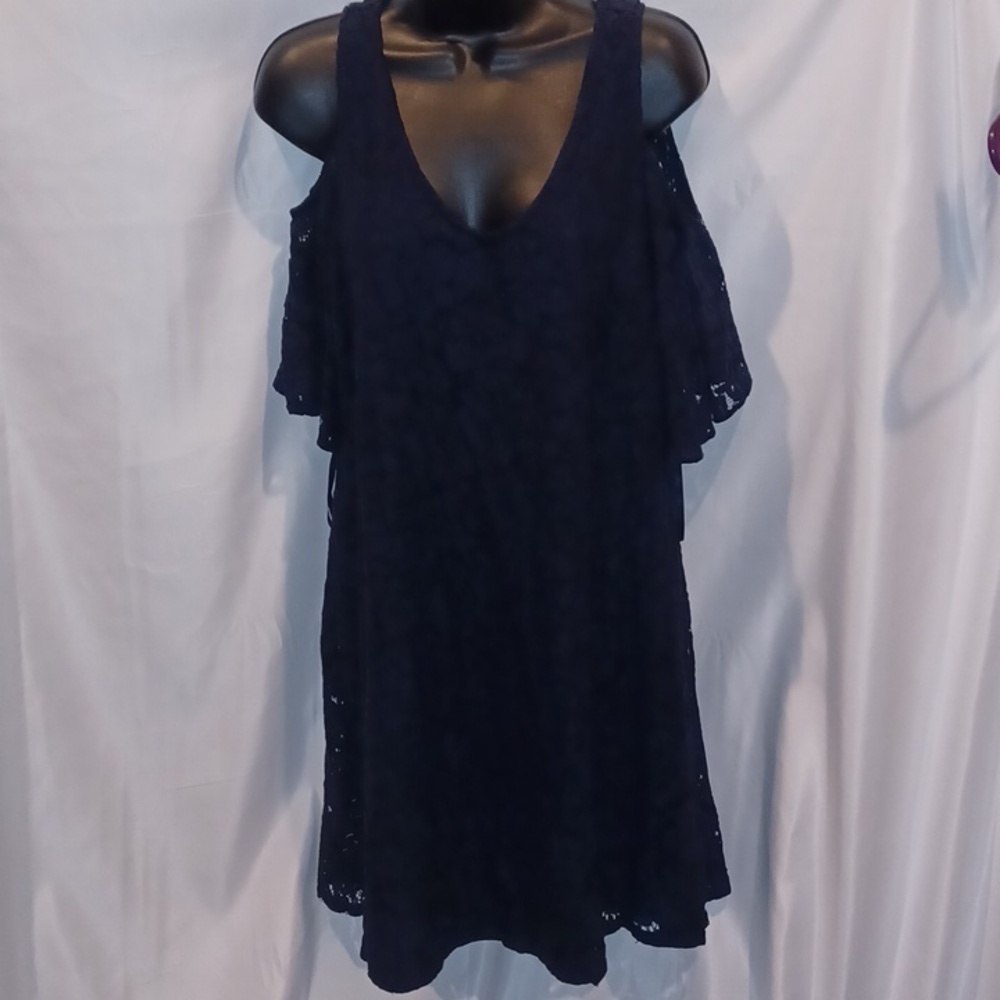 Nanette Lepore 10 Lace Swing Dress Cold Shoulder